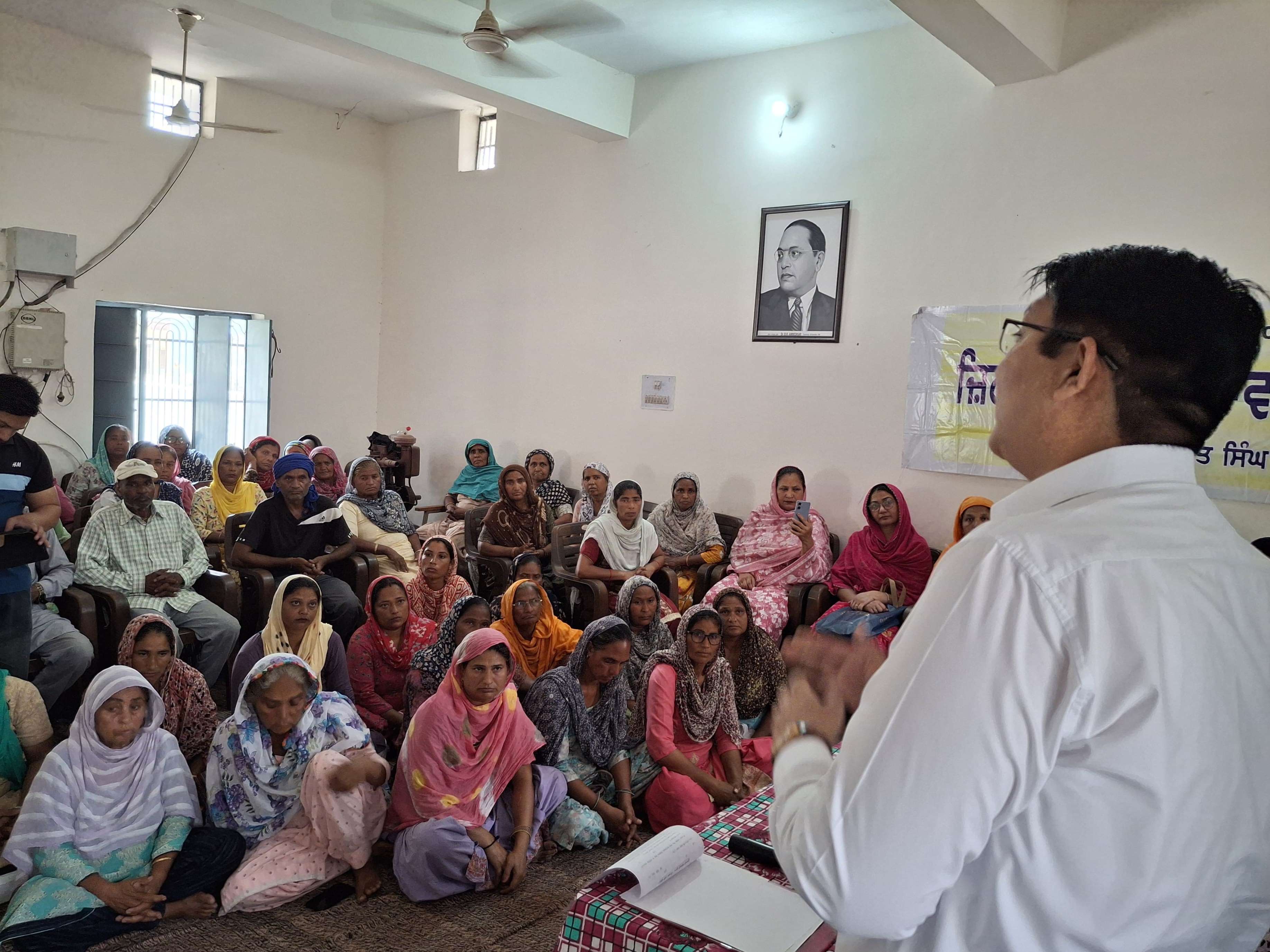 A seminar on legal awareness and beneficiary schemes was organized by the District Legal Services Authority, S.B.S. Nagar at Gram Panchayat Village Kamam on International Labour Day.